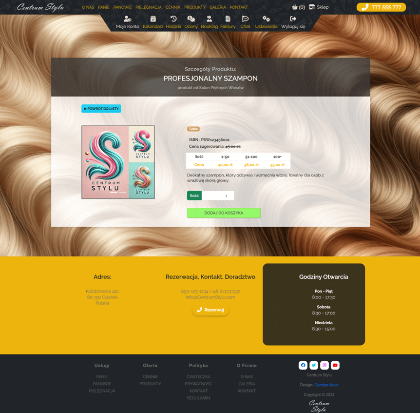 Centrum Stylu App – zarządzanie salonem urody